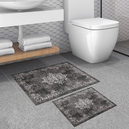 Mijölnir Juego de alfombrillas de baño Gris (2 piezas)